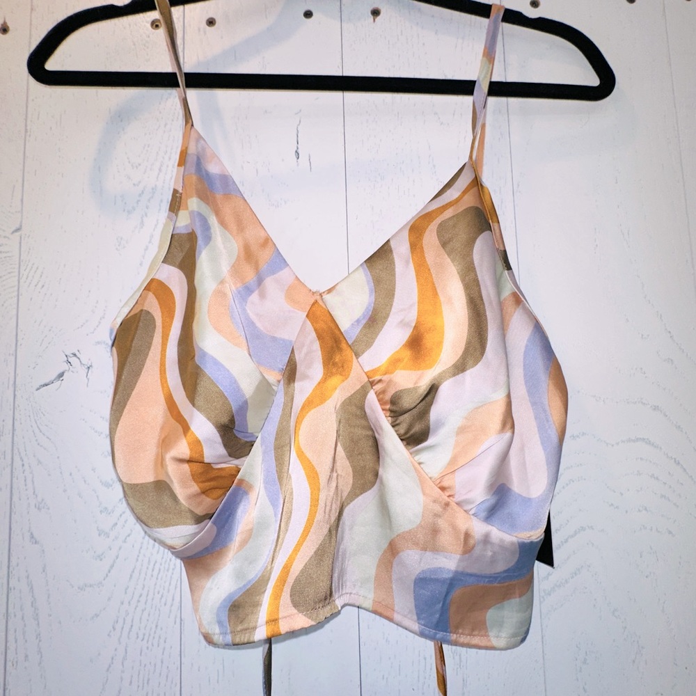 Multicolor Swirl Pattern Stunn’d Women's Top